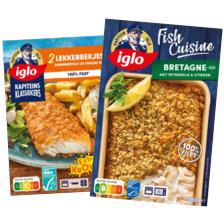 Iglo lekkerbekjes, kibbeling, crispino's, schatzoekers of fish cuisine
